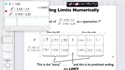 MAT 265 Mon Jan 10: Limits Introduction