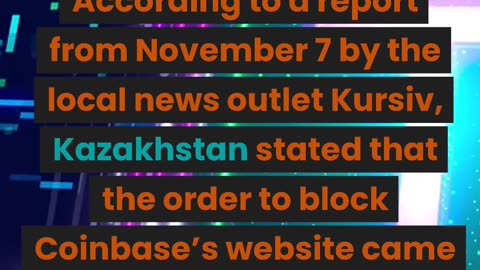 Kazakhstan Confirms Official Block of Coinbase