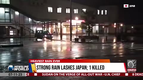 Strong rain lashes Japan, kills 1