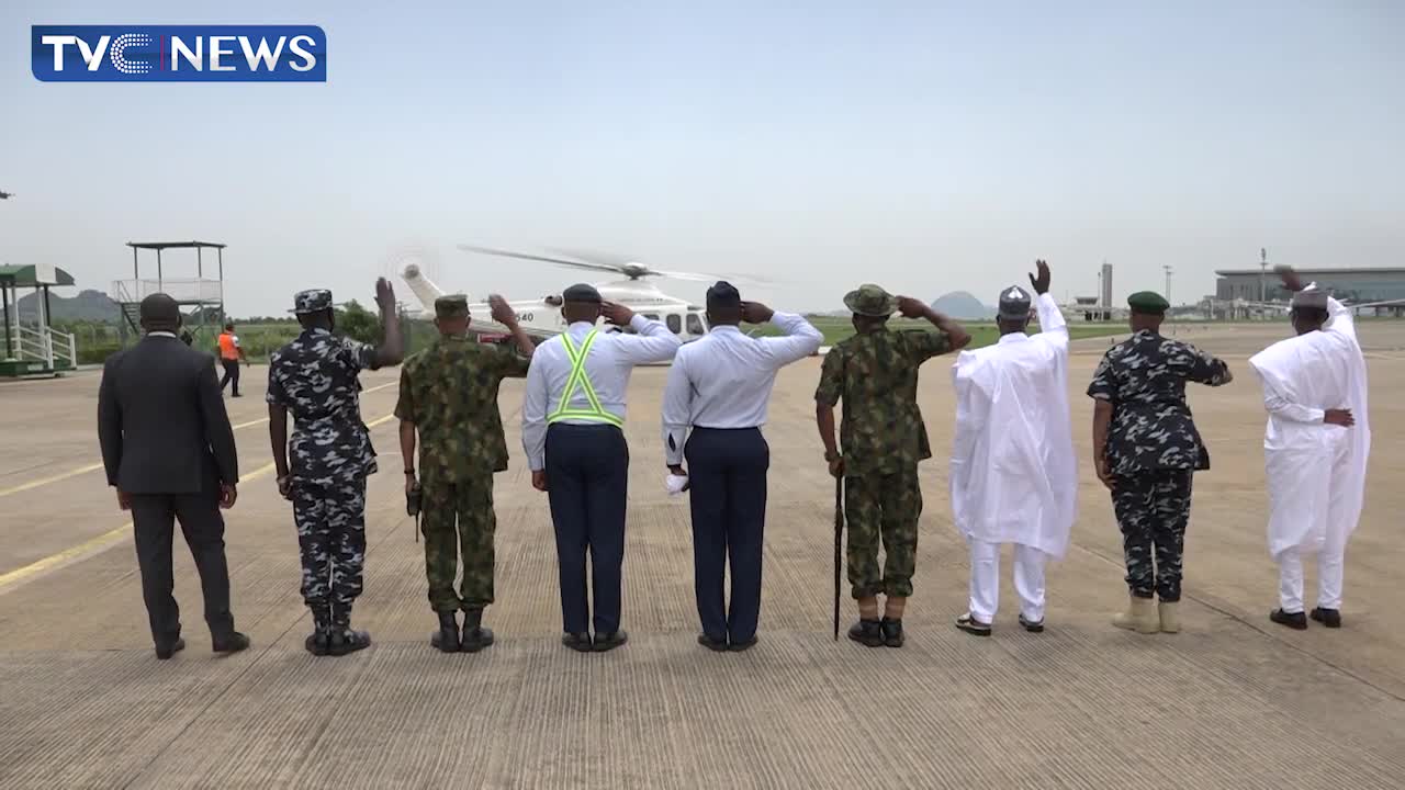 (LATEST VIDEO) Buhari Returns To Abuja After Three-day Visit To Madrid In Spain