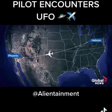 UFO - Cylinder UFO Passes Airplane