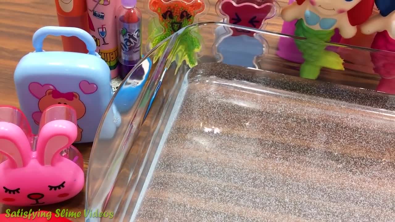 Mixing Random Things into Clear Slime #3 _ Slime Smoothie _ Satisfying Slime Vid (1)