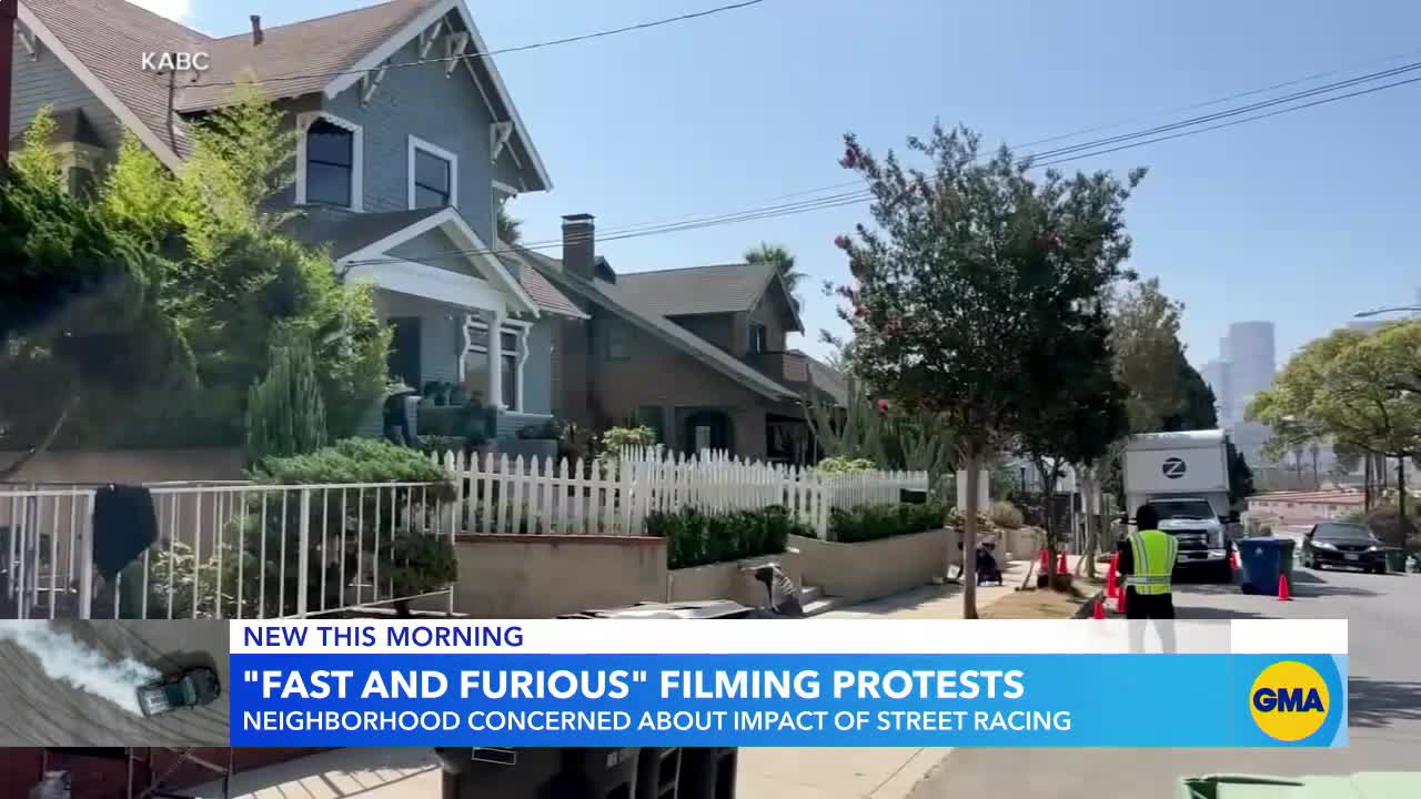 Protests in LA over 'Fast and Furious' filming and drag racing GMA