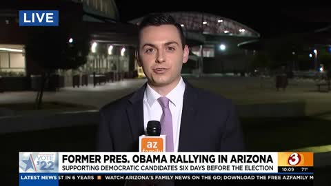 Former President Barack Obama speaks at Phoenix rally