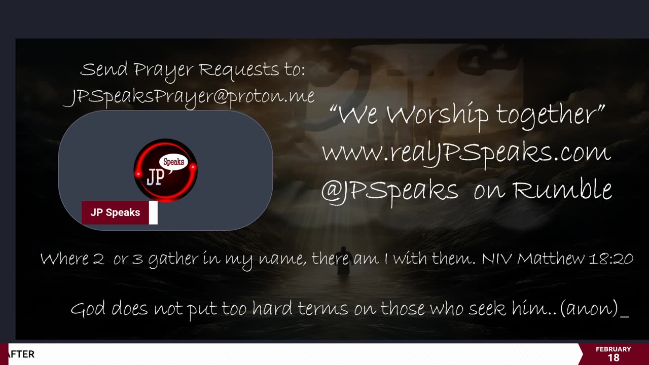 We Worship Together /w JP Speaks 02/18/2024 pt2/1