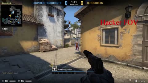 CSGO Blatant Hacker在Prime Matchmaking中与ME