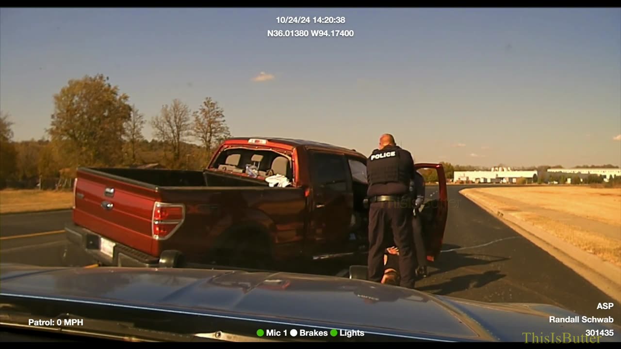 Dashcam shows an Arkansas State Trooper pitting an F-150, causing a roll-over crash