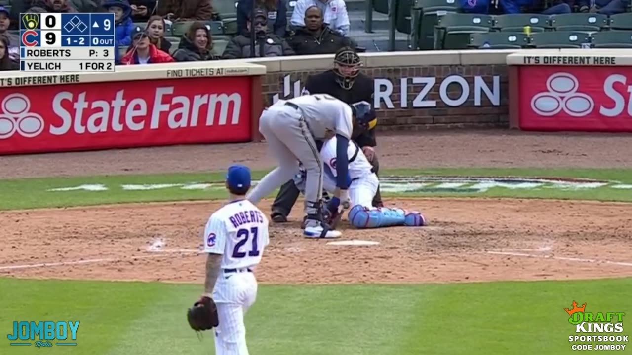 Cubs and Brewers benches clear over hit by pitches, a breakdown