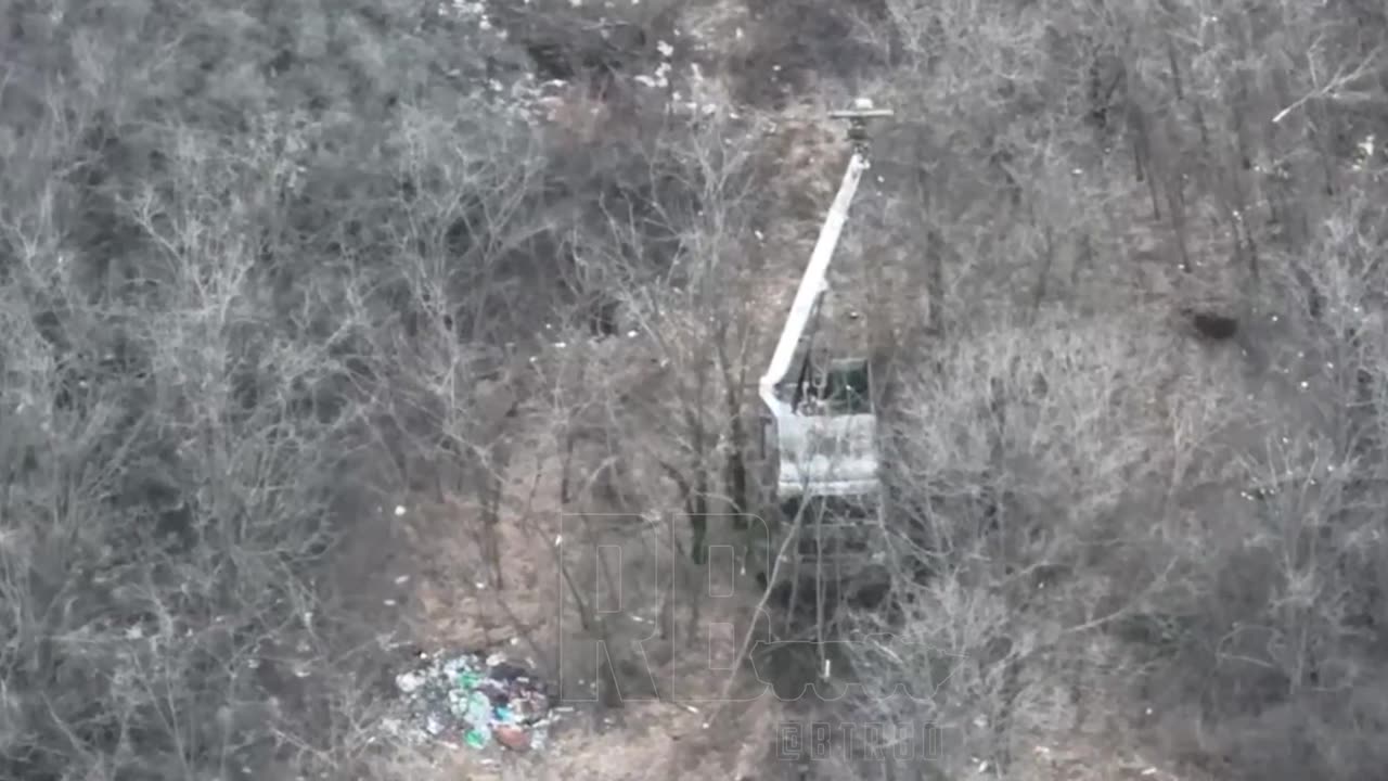Russian forces with a drone destroyed a cunning enemy ATGM system on a lift