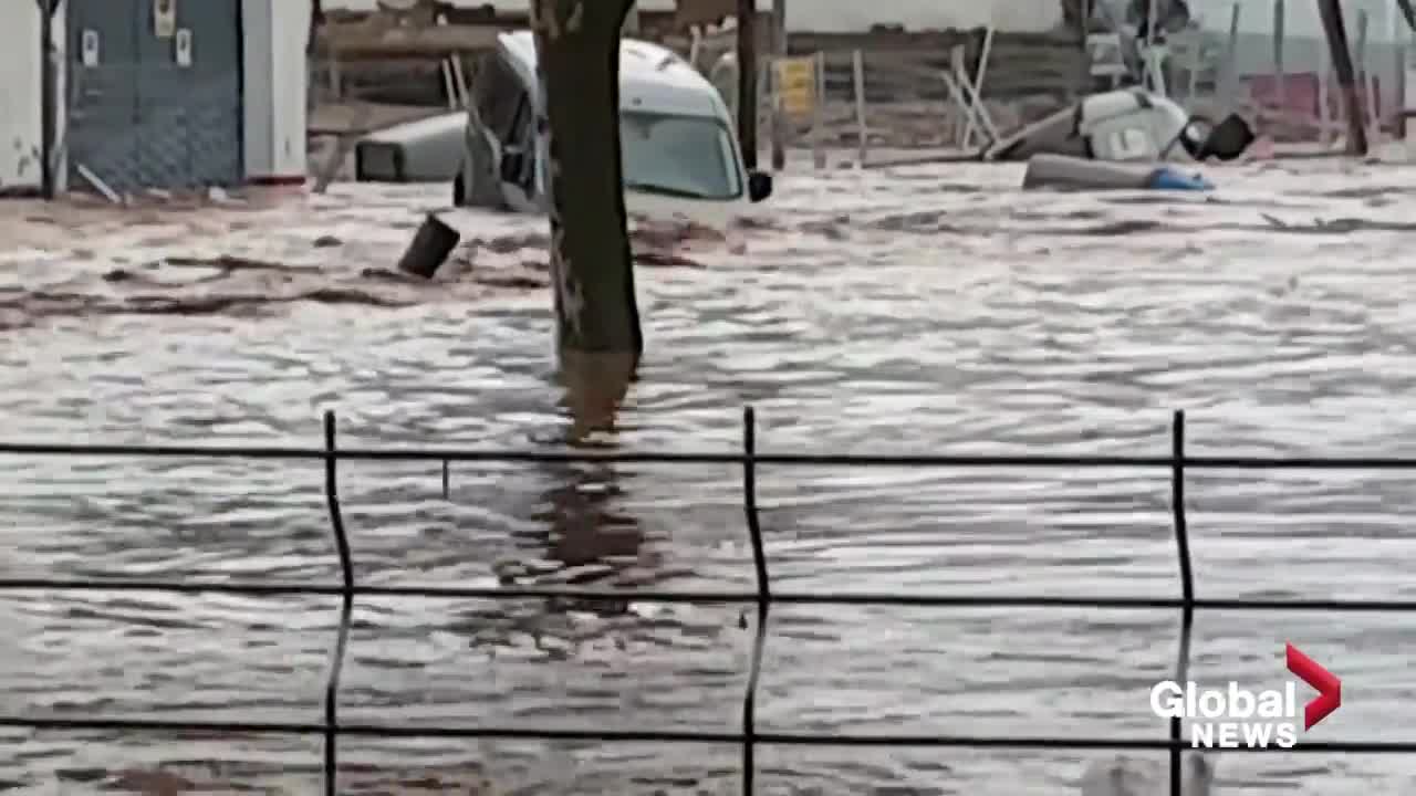 Spain floods: Cars washed away, homes submerged following storm in Huelva province