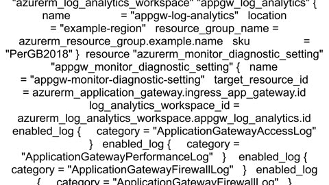 How to set Azure Web Application Firewall WAF logs via Terraforn