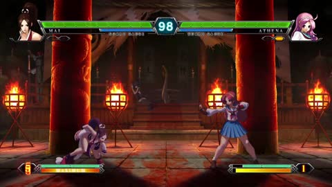 Mai Shiranui vs Athena Asamiya (Hardest AI) - KOF XIII