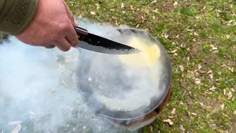 Juicy Steak Cooked on a Finnish Candle! Wild Cuisine in the Mountains of Azerbaijan