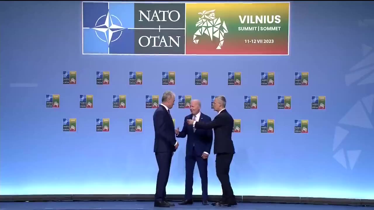 Joe Biden Gets Confused And Needs Assistance Being Walked Off NATO Stage