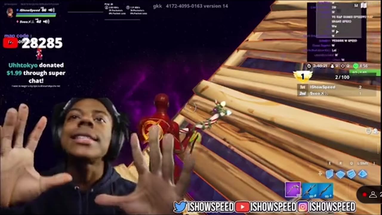 Ishowspeed get the police call on him for saying weird things.