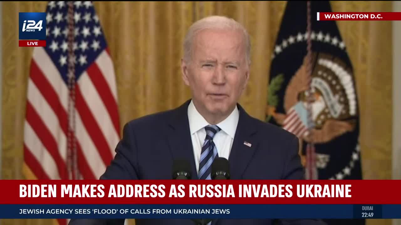 🔴 WATCH NOW: US President Biden on Russian Invasion of Ukraine
