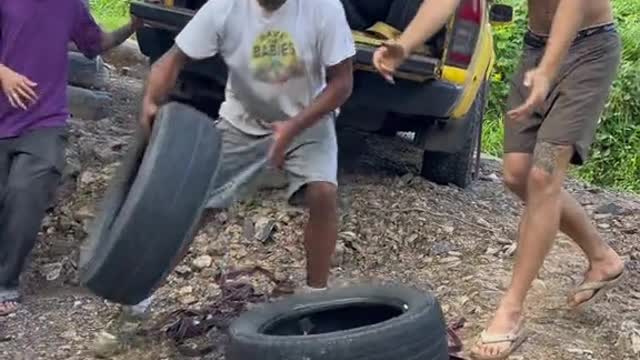 Easiest way to move tires