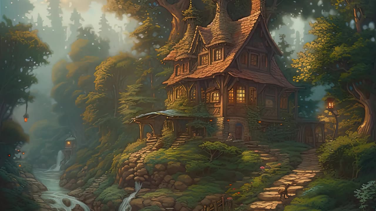 Fantasy Houses # 1 | AI Science Fiction and Fantasy Lookbook | Digital Art | Original Music