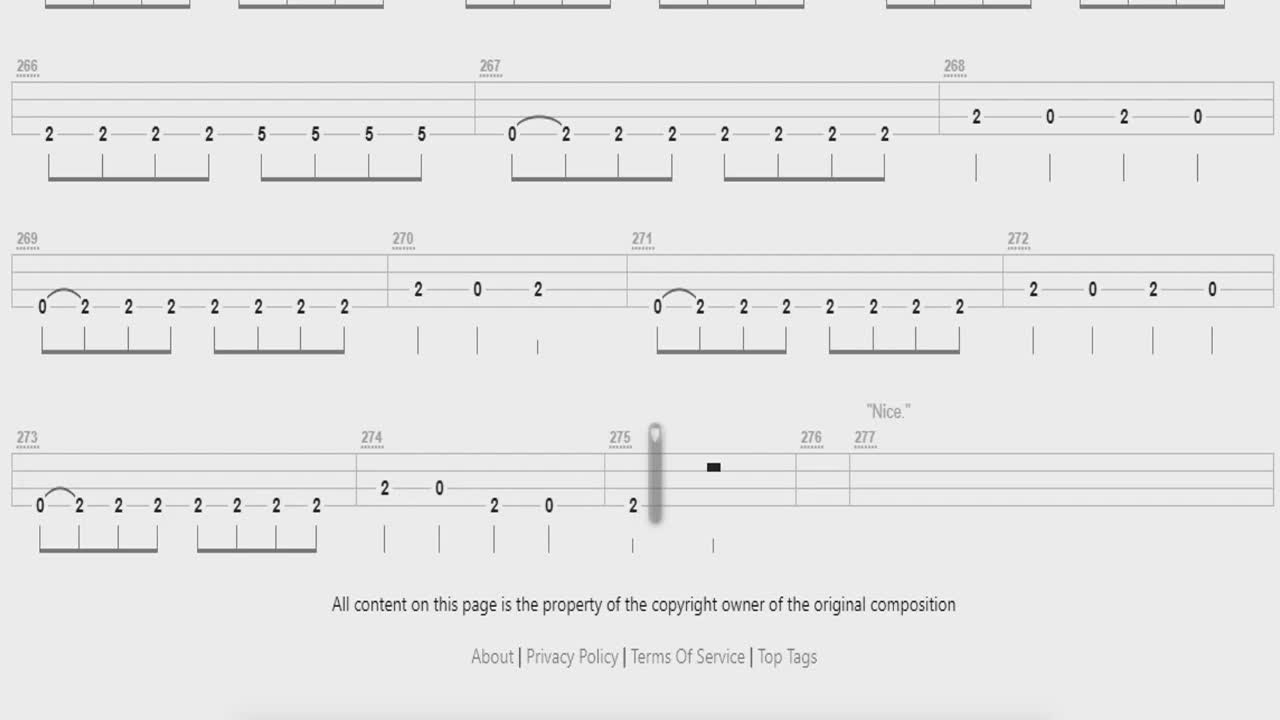 Metallica Screaming Suicide - Bass Tab