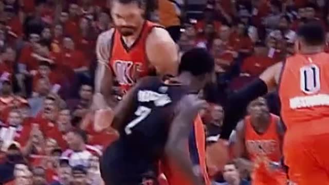 When Steven Adams channels his inner Aquaman!🧜♂️ #nba