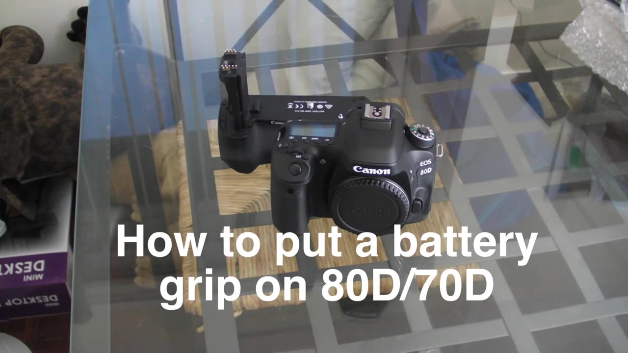 How to put a battery grip on 80D and 70D Canon BG-E14