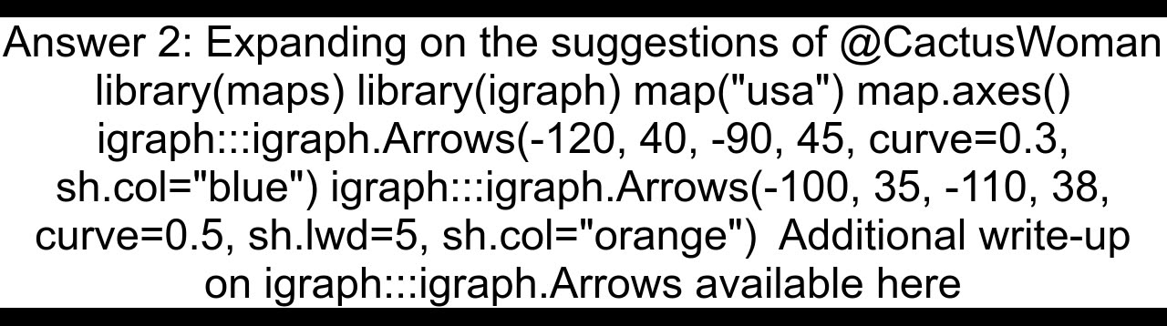 How to create a map chart with direction arrows in R