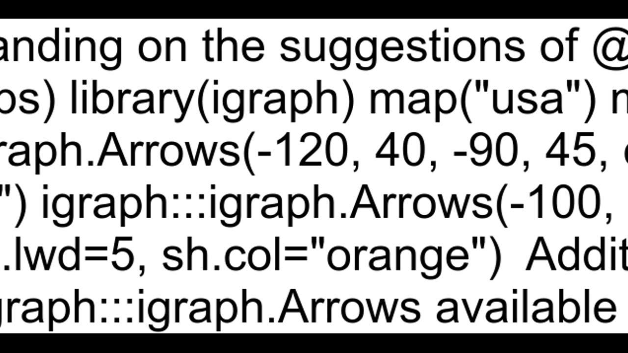 How to create a map chart with direction arrows in R