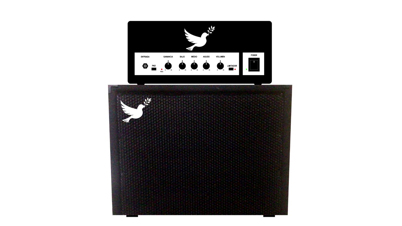 Guitar Amp Head dAVA Paz 300W rms + CABINET 1X12