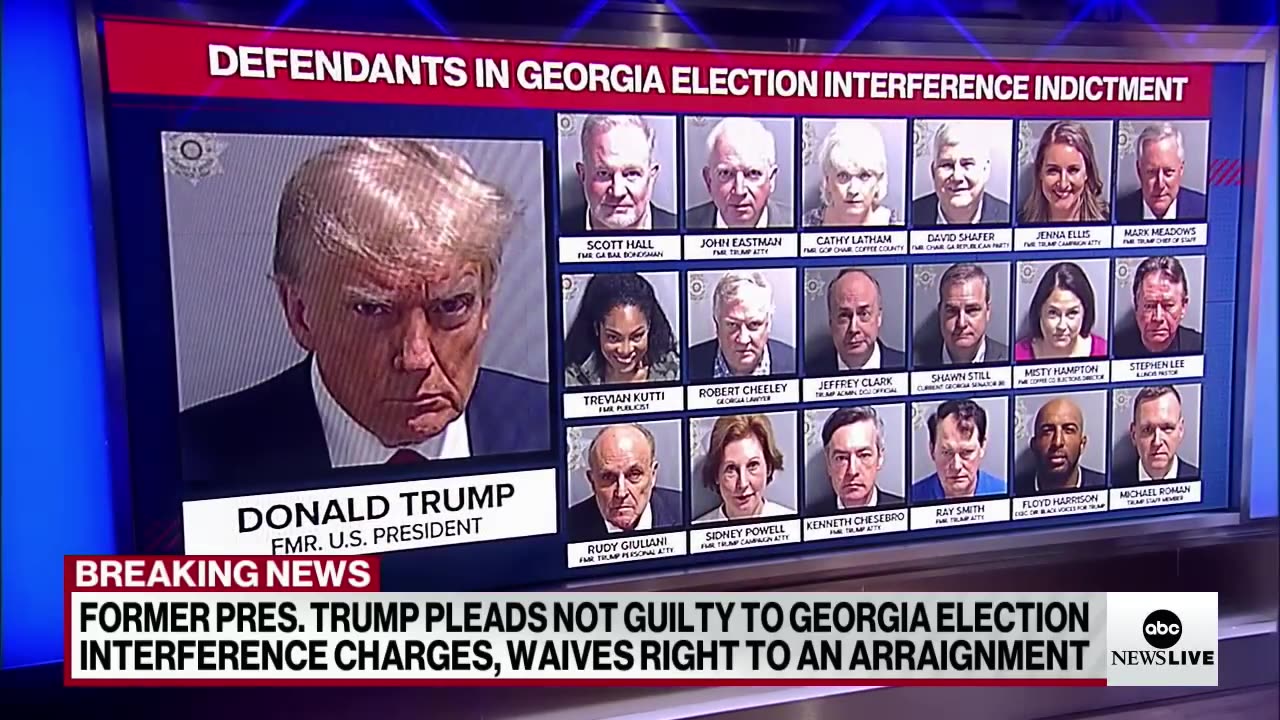 Trump enters not guilty plea in Georgia election interface case #trump