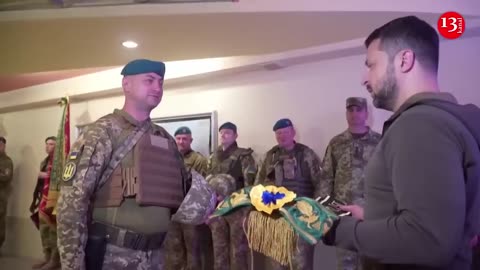 Ukraine's Zelenskiy visits front line to congratulate marines