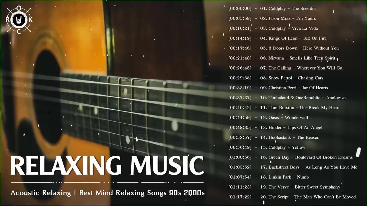 Relaxing Acoustic Music | Best Relaxing Songs Of The Mind 90s 2000s 🔴