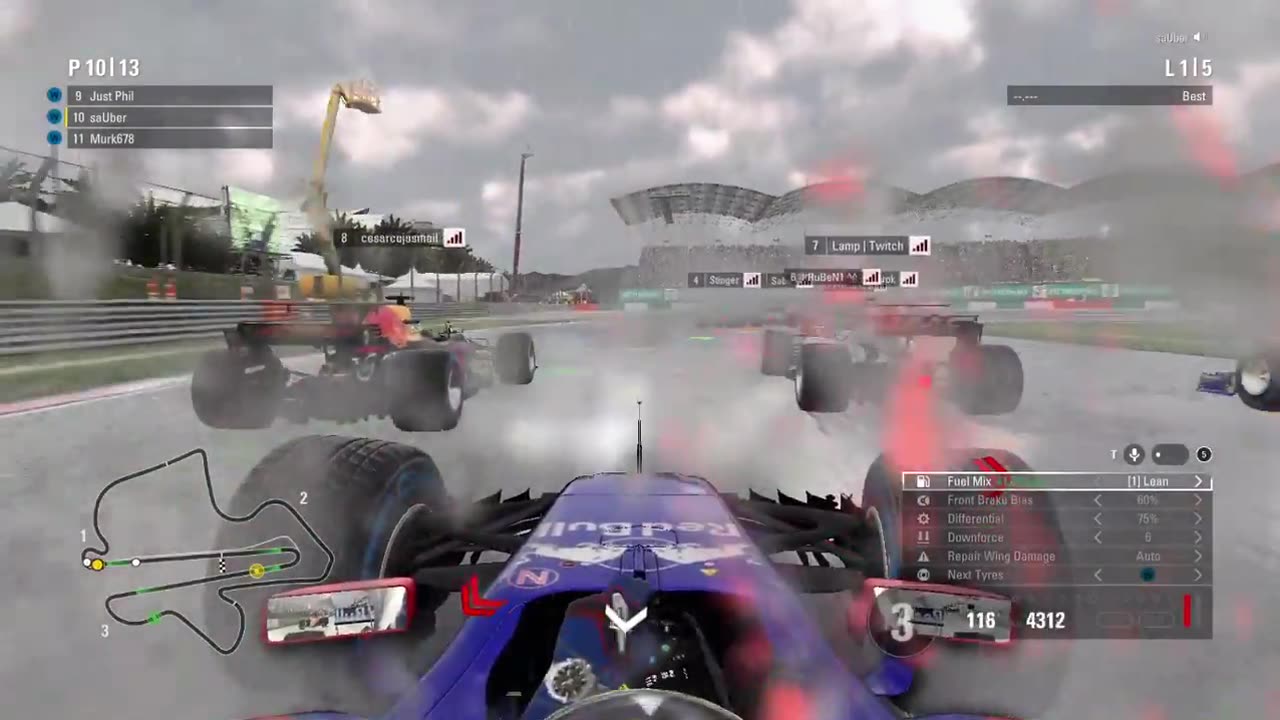 F1 2017 Wet Race Online Start