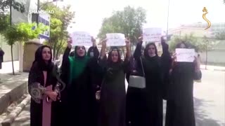 Women protest in Kabul