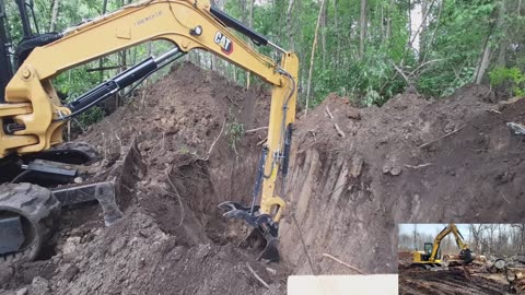 Cat 306 start on the swamp pond extension1