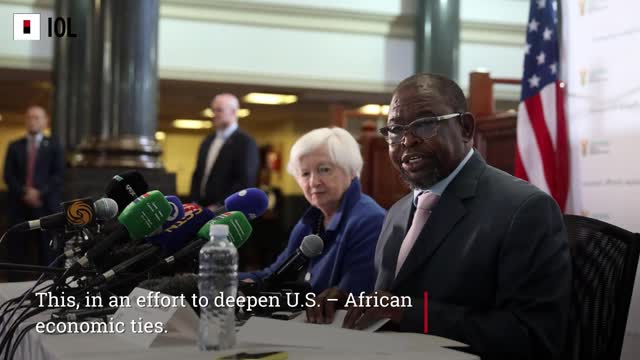 Watch: U.S. Secretary of Treasury, Janet Yellen meets with SA Minister of Finance, Enoch Godongwana