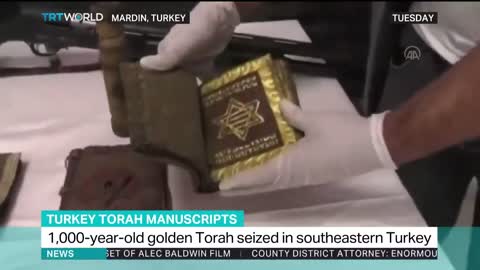 1000-year-old golden Torah seized in southeastern Turkey