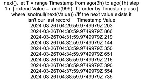 How can I get all but the last row in a KQL query