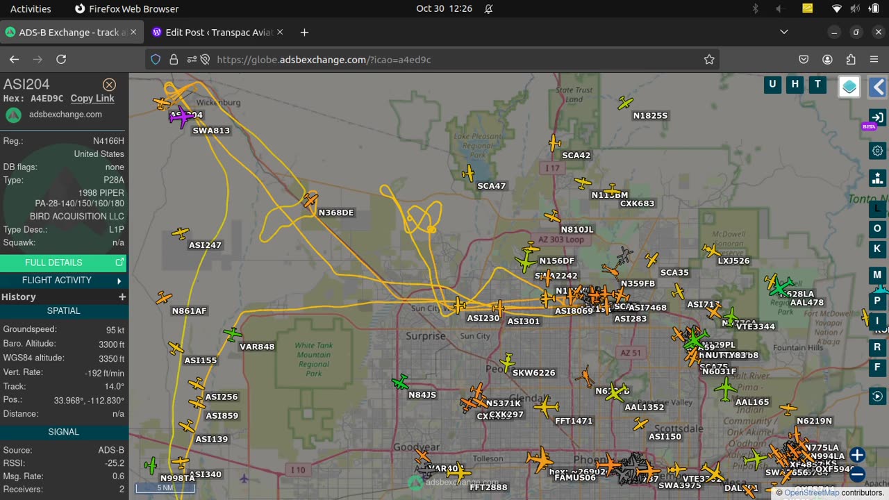 Mormonati invasion over ARIZONA - Oct 30th 2024 - no audio - just data -