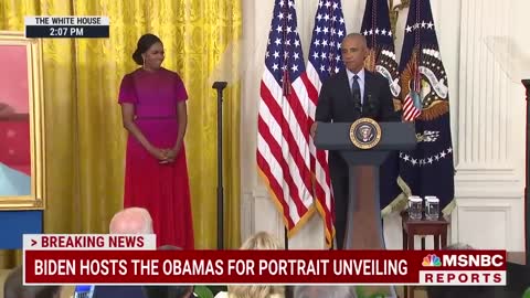 Barack Obama Thanks Biden For 'Faith In Our Democracy' At White House Portrait Unveiling