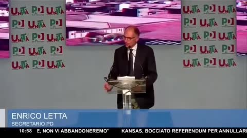 quel falso di Letta fa mettere gli applausi finti nei suoi video ..guardatelo...