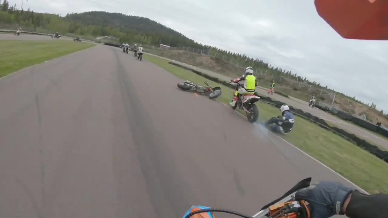 Does A Fast Swerve To Avoid Hitting A Driver That Fell Off His Motorcycle During A Race