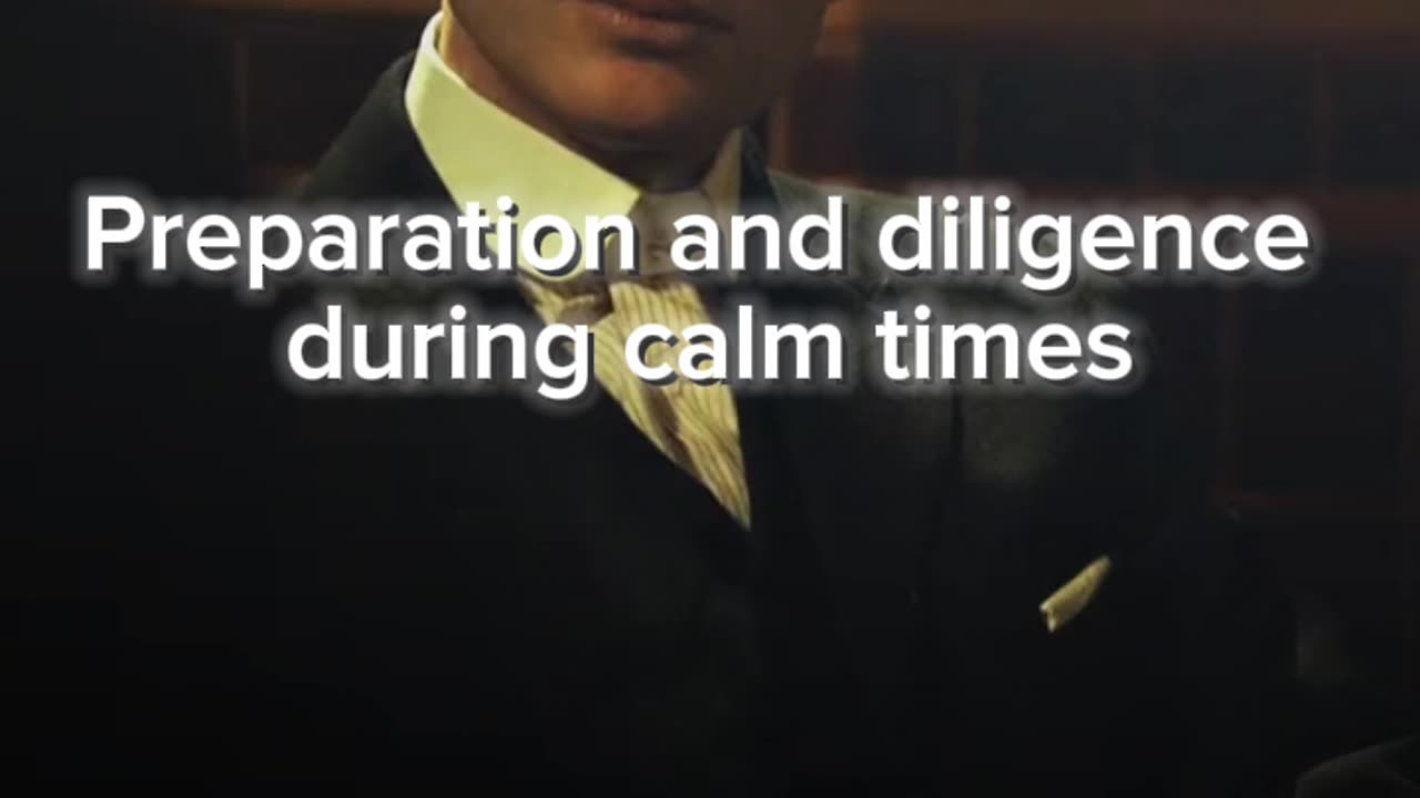 Preparation and diligence during calm times lead to conflict and displacement during hard times