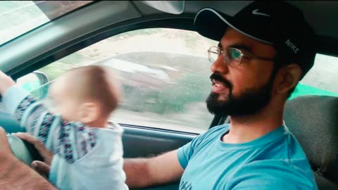 Affan driving with papa #viral