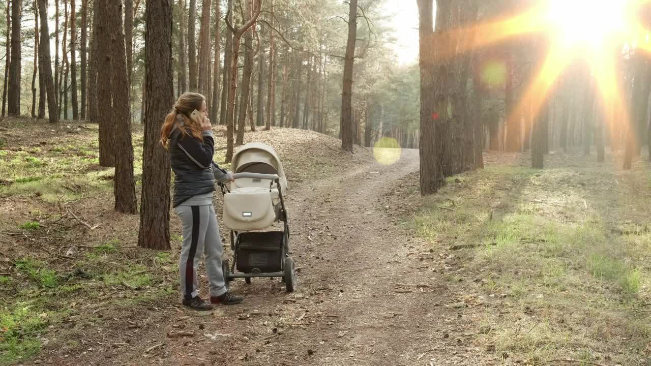 Mother doing push-ups in home with her baby