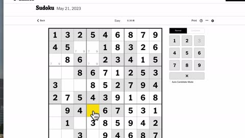 Sudoku 2023-05-21 easy