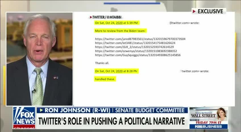 Sen. Ron Johnson Says There is a “Much Much Larger Story” Beyond the Twitter Files