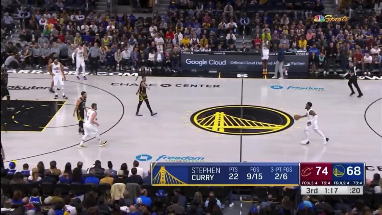 Stephen Curry casually throws up an one-handed three 😲