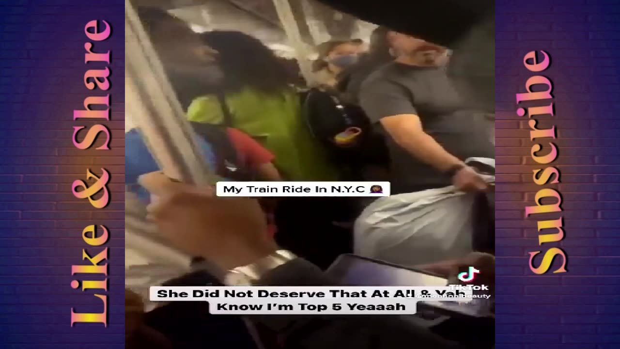 This is what happens on the subway in New York City ..White Woman gets Punched