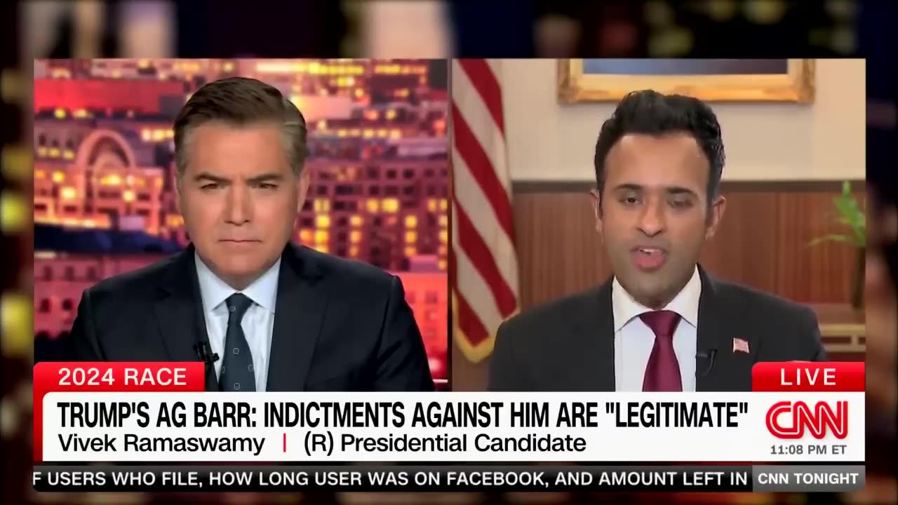 Vivek Ramaswamy's CNN Tonight Interview with Jim Acosta