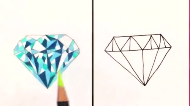 Draw the perfect Diamond 🎨💎 #drawing #howtodraw #tutorial #art #foryou
